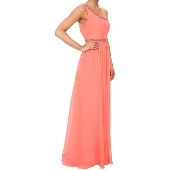 Bcbgmaxazria Daniele One Shoulder Embellished Gown - Picture 3 of 10